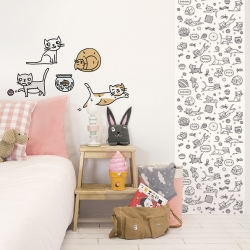 Wallpaper Coloreable Cats by Eva Mouton
